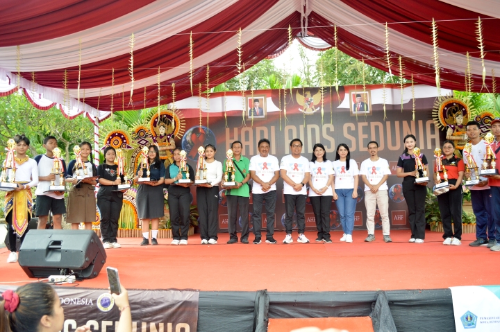 KPA Kota Denpasar bersama Yayasan Kerti Praja Memperingati Puncak Hari AIDS Sedunia 2023