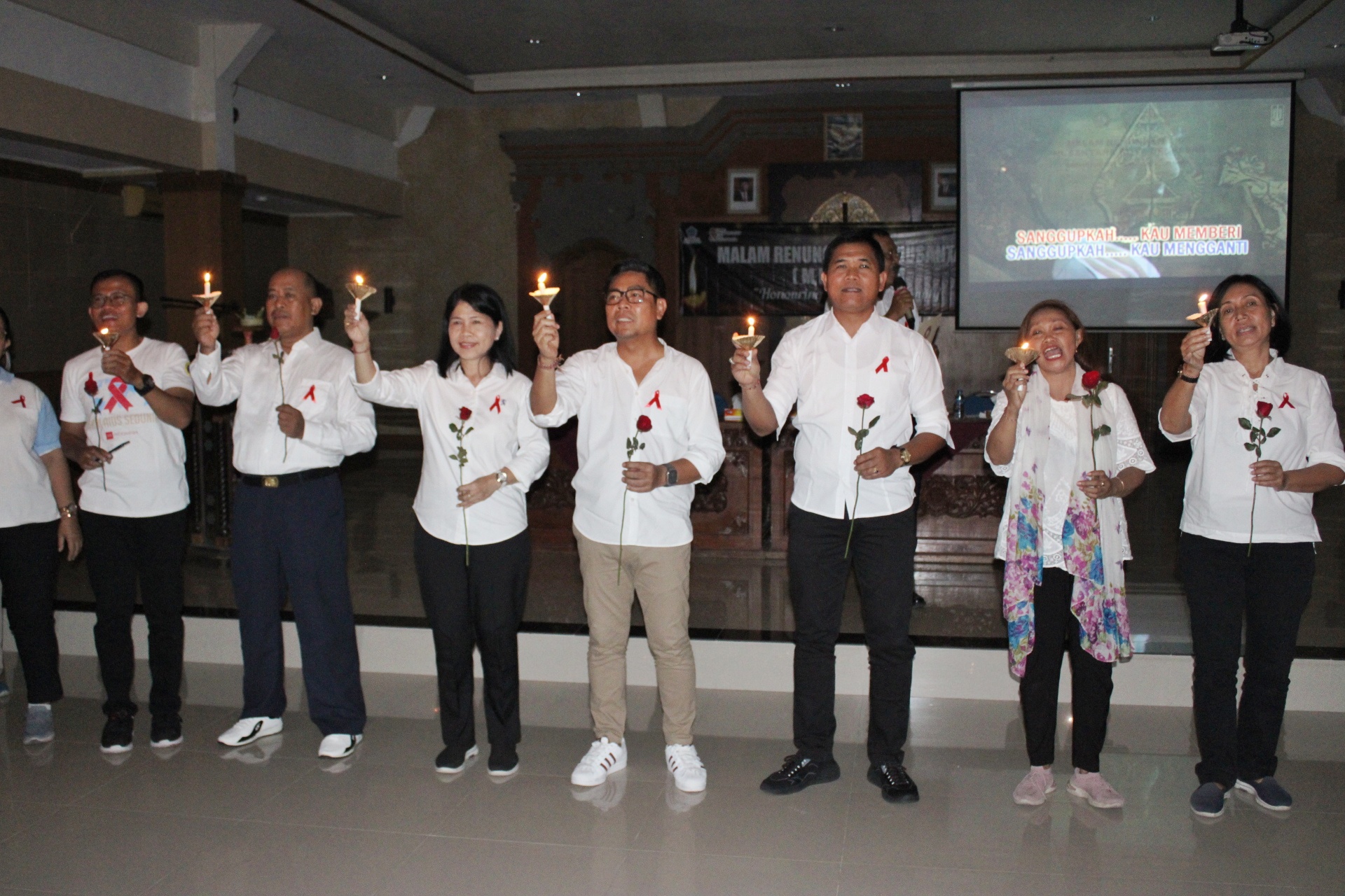 Pemerintah Kota Denpasar Melalui KPA Kota Denpasar Melaksanakan Peringatan Malam Renungan Hari AIDS Nusantara tahun 2024